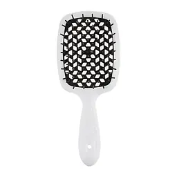 Щітка для волосся біла з чорним Superbrush Janeke