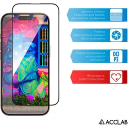 Скло захисне ACCLAB Full Glue Apple iPhone 16 Pro Max Black (1283126593284) - мініатюра 5