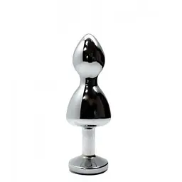 Анальна пробка Wooomy Lollypop Double Ball Metal Plug S, 8.5х2.8 см, прозорий - мініатюра 2