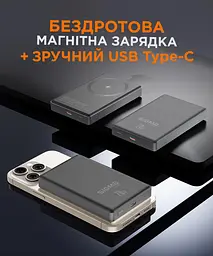Універсальна мобільна батарея Sigma mobile X-power SI10A7QL-MAG 10000mAh Сірий - мініатюра 2