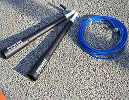 Скакалка швидкісна Power System PS-4033 Crossfit Jump Rope Blue 2,8 м (PS-4033_Black-Blue) - мініатюра 5