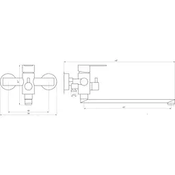 Змішувач для ванни Globus Lux RING SR-208 - мініатюра 4
