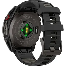 Смарт-годинник Garmin Fenix 8 Pro AMOLED Sapphire 47mm Carbon Gray DLC Titanium with Black/Pebble Gray Silicone Band (010-03198-01) [145042] - мініатюра 6