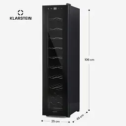 Винний холодильник Klarstein Shiraz 18 Slim Uno (10045302) - мініатюра 8