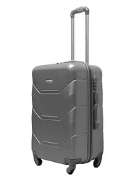 Валіза середня M ABS-пластик Milano bag 147M 66×46×29см 80л Срібна - мініатюра 2