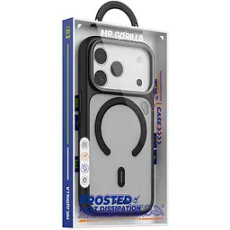 TPU+PC чохол Blueo Frosted Heat Dissipation Stand with MagSafe для Apple iPhone 17 Pro Max (6.9) Чорний / Black - мініатюра 4