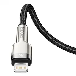 Кабель Baseus Cafule Metal Cable Type-C to Lightning PD 20W 2m CATLJK-B01 Black - мініатюра 3