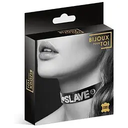 Чокер зі стразами Bijoux Pour Toi - SLAVE, натуральна шкіра