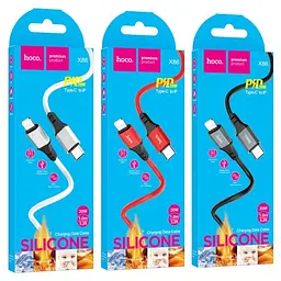 PD Кабель HOCO X86 iP Spear PD silicone charging data cable 1м чорний - мініатюра 2