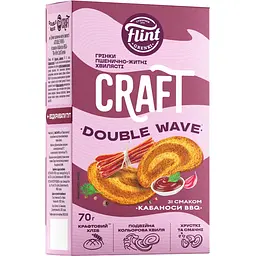 Грінки пшенично-житні хвилясті Flint Craft Gren Double Wave зі смаком Кабаноси BBQ 70 г - мініатюра 2