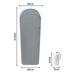 Підкладка для спального мішка Naturehike (CNH22SD016) нейлон - сіро-блакитна - мініатюра 2