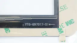 Тачскрін (сенсорне скло) для YTG-G97017-F1 V1.0 9 7 зовнішній розмір 236*183 мм робоча частина 198*149 мм 50 pin чорний - мініатюра 3