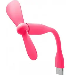 Портативний гнучкий USB міні-вентилятор для ноутбука/powerbank (Pink) - мініатюра 2