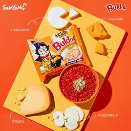 Локшина рамен Samyang Buldak Quattro Cheese Hot Chicken Ramen 4 сыра 145 г. - мініатюра 2