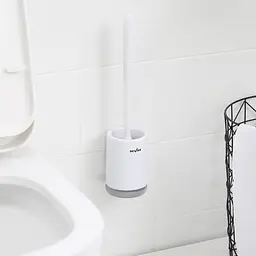 Йоржик для унітазу МВМ My Home клейкий настінний BP-12, білий з сірим (BP-12 WHITE/GRAY) - мініатюра 8