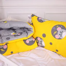 Набір антиалергенний MirSon зима Kids Time 20-0029 Funny mice 140x205 см бавовна: ковдра з подушкою (2200009664366) - мініатюра 2