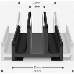 Вертикальна підставка для ноутбука OfficePro LS580B Aluminium alloys Black (LS580B) - мініатюра 4