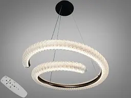 Стильна підвісна LED люстра Diasha MD2509/800CG графіт 132W з пультом до 22 м2