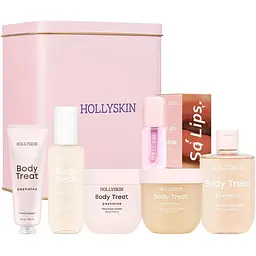 Подарунковий набір Hollyskin Body Treat Pashmina: Гель для душу 250 мл + Скраб для тіла 220 г + Батер для тіла 200 г + Міст для тіла 150 мл + Крем для рук 30 г + Олія для губ 4 мл