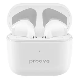 Бездротові навушники Earphones Proove Mainstream, IPX4, ENC, BT5.3, 40mAh, 400mAh, 4h, TWS white UA UCRF - мініатюра 2