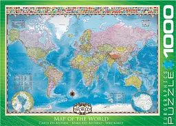 Пазл EuroGraphics Мапа світу, 1000 елементів (6000-0557) - мініатюра 3