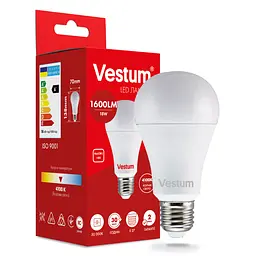 Світлодіодна лампа Vestum A70 18W 4100 K 220V E27 1-VS-1111