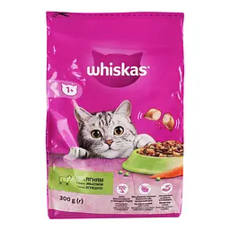 Сухий корм для котів Whiskas, з ягням, 300 г