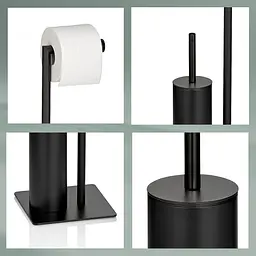 Набір аксесуарів для туалету KELA Style 20х20х71 см чорний (22498) - мініатюра 4