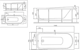Ванна акрилова AM.PM Like 150x70 W80A-150-070W-A - мініатюра 2