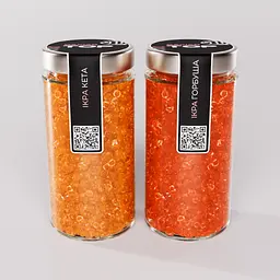 Ікра "Горбуша+Кета" CapsFood імітована в Банці 500+500 г