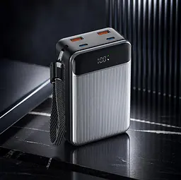 Повербанк Powerbank King Power PD65 Digital Display 30000mAh 65W зі швидким заряджанням для ноутбука, смартфона, планшета - мініатюра 4