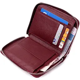 Практичний гаманець для жінок із натуральної шкіри ST Leather 22450 бордовий - мініатюра 6