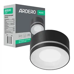 Накладний світильник Ardero ML403 під лампу чорний (80681)