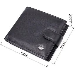 Гаманець чоловічий середнього розміру з натуральної шкіри ST Leather 22473 чорний - мініатюра 8