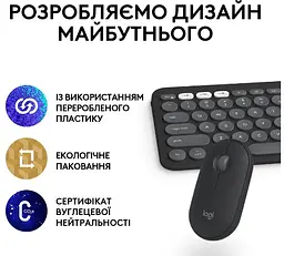 IT набір Pebble 2 Combo for Mac Tonal Graphite Logitech teh0027084 - мініатюра 6
