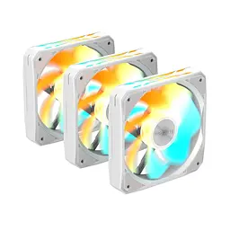 Вентилятор Gigabyte EZ Chain RVS Fan 120 Ice 3-Pack Білий (GP-GBT EZRVSFAN1203 ICE) - мініатюра 4
