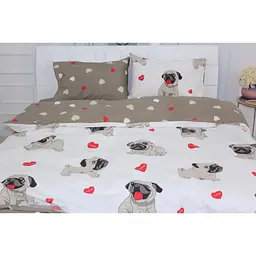 Постільна білизна MirSon Бязь Ranforce Elite 17-0566 Pug-dog 200х220 (2200004678030)