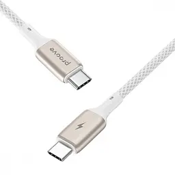Кабель Proove Dense Metal Type-C to Type-C 60W (1m) white (CCDM60002202) - мініатюра 2
