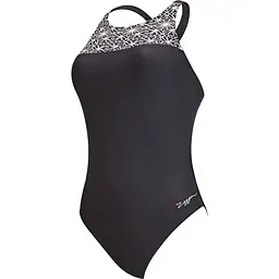 Купальник Zoggs Ceramics Hi Front X-Back 40 Чорний/Білий (1000-462333.CERA.32)