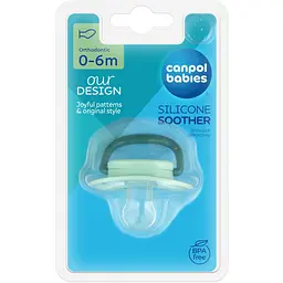 Пустушка Canpol babies Toys силіконова анатомічна 0-6 міс. зелена (23/256_gre2) - мініатюра 3