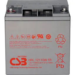 Акумулятор CSB AGM 12V (12V/28Ah/336Wh) (HRL12110WFR) [154015] - мініатюра 1