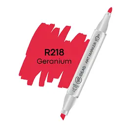 Маркер двосторонній Герань, R218, 99IDEAS