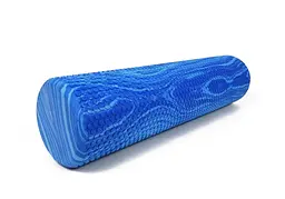 Масажний ролик EasyFit Foam Roller 60 см двоколірний Синій-блакитний (EF-2033-Bl)