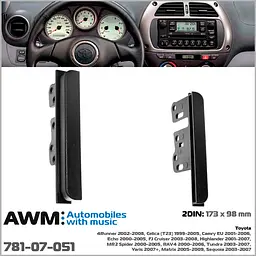 Перехідна рамка Toyota 2 DIN AWM 781-07-051 - мініатюра 3