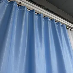 Штори із монорею блакитного кольору на тасьмі 2шт. 150х270 ALBO pbe0052476 - мініатюра 3