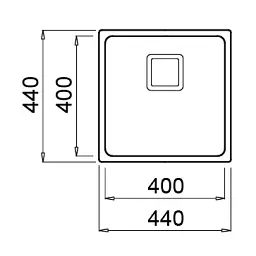 Мийка кухонна Elleci W-SQUARE 400 - мініатюра 2