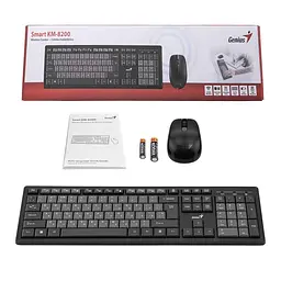 Комплект бездротовий Genius KM-8200 чорний, bloetooth/USB/Radio (USB)