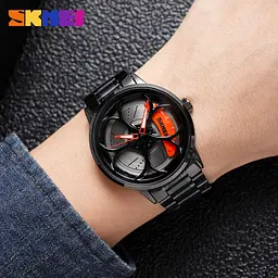 Наручний годинник чоловічий 1990B Black-Red Skmei acs0030424 - мініатюра 3