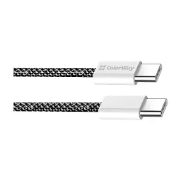Дата кабель USB-C to USB-C 1.0m 60W 3.0А black ColorWay (CW-CBPDCC061-BK) - мініатюра 3