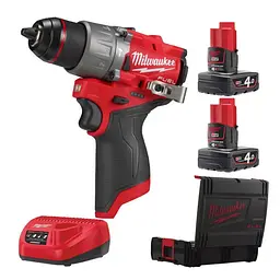 Дриль-шуруповерт акумуляторний безщітковий ударний MILWAUKEE, M12 FPD2-402X, 45Нм (ЗУ.2х4Аг, HDкейс) - мініатюра 2